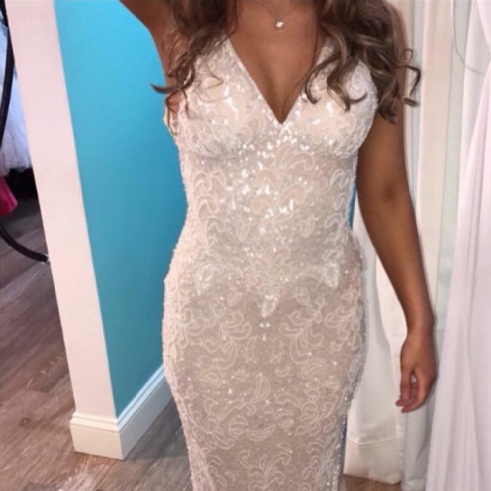 Scala Ivory Beaded Dress